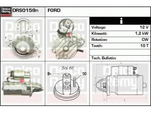 DELCO REMY DRS0159N starteris 
 Elektros įranga -> Starterio sistema -> Starteris
1535628, 7G9N11000AC