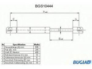 BUGIAD BGS10444 dujinė spyruoklė, bagažinė 
 Priedai -> Bagažinė/pakrovimo skyrius
1650687, 6118927