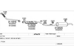 MTS C050245007940 išmetimo sistema 
 Išmetimo sistema -> Išmetimo sistema, visa
