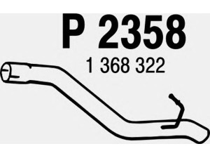 FENNO P2358 išleidimo kolektorius 
 Išmetimo sistema -> Išmetimo vamzdžiai
1368312, 1368322, 1368312, 1368322