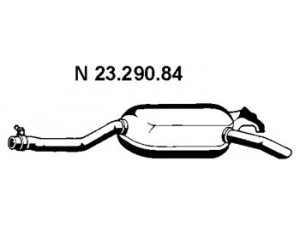 EBERSPÄCHER 23.290.84 galinis duslintuvas 
 Išmetimo sistema -> Duslintuvas
124 490 32 15, 124 491 85 01