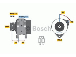 BOSCH 0 986 037 981 kintamosios srovės generatorius 
 Elektros įranga -> Kint. sr. generatorius/dalys -> Kintamosios srovės generatorius
A 002 T 48791, A 2 T 48791, MD102088