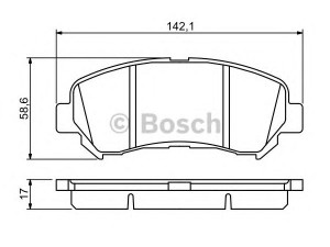 BOSCH 0 986 494 244 stabdžių trinkelių rinkinys, diskinis stabdys 
 Techninės priežiūros dalys -> Papildomas remontas
41060JD00A, D10603UB0A, D1060JD00A