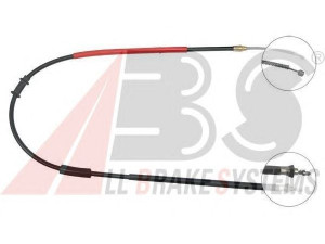 A.B.S. K14337 trosas, stovėjimo stabdys 
 Stabdžių sistema -> Valdymo svirtys/trosai
82487780