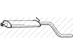 BOSAL 281-803 vidurinis duslintuvas 
 Išmetimo sistema -> Duslintuvas
46 446 733, 46 477 074, 46 480 262