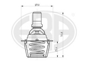 ERA 350251 termostatas, aušinimo skystis 
 Aušinimo sistema -> Termostatas/tarpiklis -> Thermostat
77 00 858 802