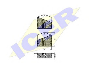 ICER 180018 stabdžių trinkelių rinkinys, stovėjimo stabdys 
 Stabdžių sistema -> Rankinis stabdys
10531, GBP145, GBP255, JLM 1514