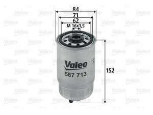 VALEO 587713 kuro filtras 
 Techninės priežiūros dalys -> Papildomas remontas
46797378, 60816460, 1906-67, 1906-C3