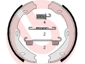 BREMBO S 50 518 stabdžių trinkelių komplektas, stovėjimo stabdis 
 Stabdžių sistema -> Rankinis stabdys