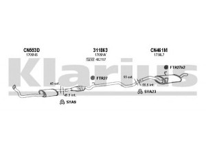 KLARIUS 630949U išmetimo sistema 
 Išmetimo sistema -> Išmetimo sistema, visa