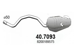 ASSO 40.7093 galinis duslintuvas 
 Išmetimo sistema -> Duslintuvas
8200189575, 8200276003, 8200558799