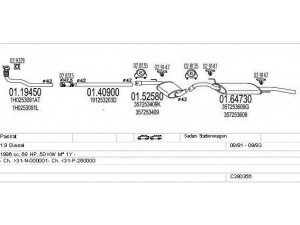 MTS C380356003215 išmetimo sistema 
 Išmetimo sistema -> Išmetimo sistema, visa