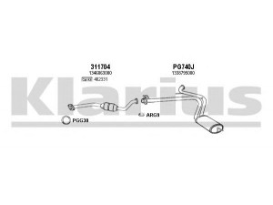 KLARIUS 330898U išmetimo sistema 
 Išmetimo sistema -> Išmetimo sistema, visa