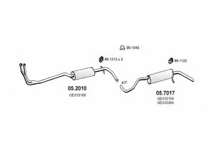 ASSO ART0155 išmetimo sistema 
 Išmetimo sistema -> Išmetimo sistema, visa