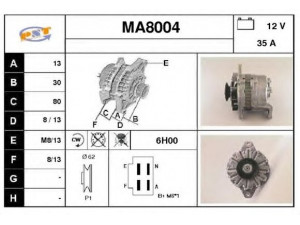 SNRA MA8004 kintamosios srovės generatorius
032418300, 032718300, 048318300