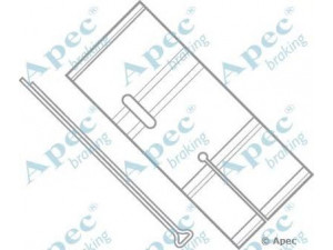 APEC braking KIT249 priedų komplektas, stabdžių trinkelė