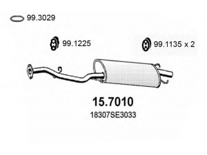 ASSO 15.7010 galinis duslintuvas 
 Išmetimo sistema -> Duslintuvas
18307SE3033, 18307SE3505, 18307SE3A22