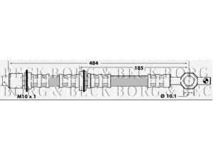 BORG & BECK BBH6452 stabdžių žarnelė 
 Stabdžių sistema -> Stabdžių žarnelės
294702532, 90947-02587, 9094702532