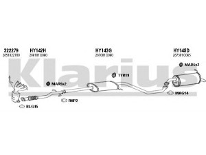 KLARIUS 450113U išmetimo sistema 
 Išmetimo sistema -> Išmetimo sistema, visa