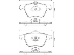 JURID 573142J-AS stabdžių trinkelių rinkinys, diskinis stabdys
274285, 30769122, 30793231, 30793265