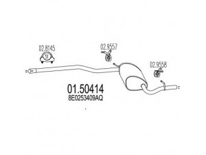 MTS 01.50414 vidurinis duslintuvas 
 Išmetimo sistema -> Duslintuvas
8E0253409AQ