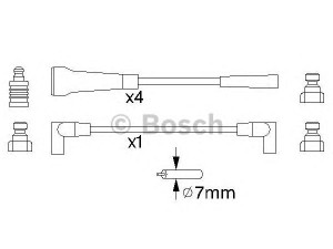 BOSCH 0 986 356 744 uždegimo laido komplektas 
 Kibirkšties / kaitinamasis uždegimas -> Uždegimo laidai/jungtys