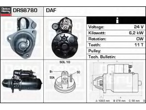 DELCO REMY DRS8780 starteris 
 Elektros įranga -> Starterio sistema -> Starteris
1317220, 1357210