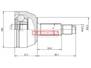 KAMOKA 6514 jungčių komplektas, kardaninis velenas 
 Ratų pavara -> Sujungimai/komplektas
92 AG 3K 183 BA