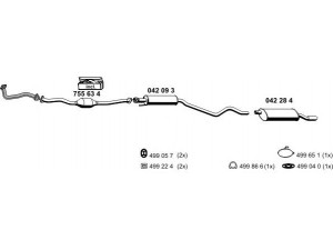 ERNST 050186 išmetimo sistema 
 Išmetimo sistema -> Išmetimo sistema, visa