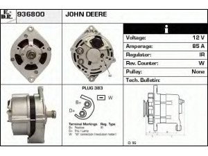 EDR 936800 kintamosios srovės generatorius
AL60033, AL67176, AL78690, AL81437