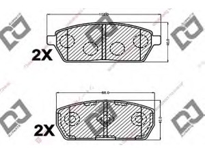DJ PARTS BP1165 stabdžių trinkelių rinkinys, diskinis stabdys 
 Techninės priežiūros dalys -> Papildomas remontas
1A00-33-23Z, 1A003323Z, 1V6N-33-28Z