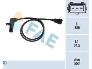 FAE 79078 jutiklis, alkūninio veleno impulsas; impulso jutiklis, smagratis 
 Variklis -> Variklio elektra
1238782, 6238393, 90337650, 90483739