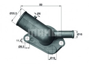 MAHLE ORIGINAL TI 64 87D termostatas, aušinimo skystis 
 Aušinimo sistema -> Termostatas/tarpiklis -> Thermostat
7581200, 7581201, 7581635, 758201