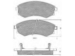 BSF 10706 stabdžių trinkelių rinkinys, diskinis stabdys 
 Techninės priežiūros dalys -> Papildomas remontas
410603C490, 4106048R91, 5810128A00