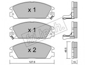 fri.tech. 246.1 stabdžių trinkelių rinkinys, diskinis stabdys 
 Techninės priežiūros dalys -> Papildomas remontas
45022-SB2-780, 45022-SE0-G00