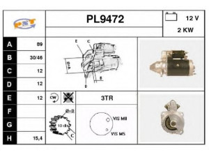 SNRA PL9472 starteris
FMR8107037, S1284, 897269M1, 897269M91