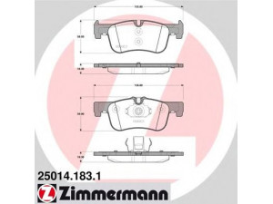 ZIMMERMANN 25014.183.1 stabdžių trinkelių rinkinys, diskinis stabdys 
 Techninės priežiūros dalys -> Papildomas remontas
3411 6 850 567, 3411 6 858 910