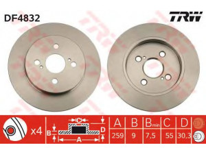 TRW DF4832 stabdžių diskas 
 Dviratė transporto priemonės -> Stabdžių sistema -> Stabdžių diskai / priedai
424310D110, 4243152080