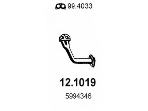 ASSO 12.1019 išleidimo kolektorius 
 Išmetimo sistema -> Išmetimo vamzdžiai
5994346