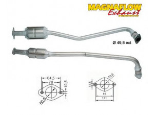 MAGNAFLOW 85863D katalizatoriaus keitiklis 
 Išmetimo sistema -> Katalizatoriaus keitiklis
858120