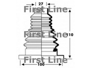 FIRST LINE FCB2804 gofruotoji membrana, kardaninis velenas 
 Ratų pavara -> Gofruotoji membrana
1K0498201, 6Q0498201B, 1K0498201