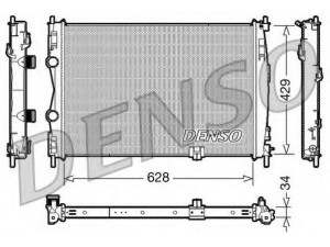 DENSO DRM46017 radiatorius, variklio aušinimas 
 Aušinimo sistema -> Radiatorius/alyvos aušintuvas -> Radiatorius/dalys
21400JD70A