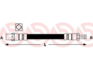 BREMBO T 06 023 stabdžių žarnelė 
 Stabdžių sistema -> Stabdžių žarnelės
34301161964, 34301163155, 83615103563