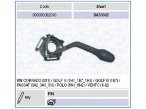 MAGNETI MARELLI 000050082010 vairo kolonėlės jungiklis 
 Vidaus įranga -> Rankinės/kojinės svirties sistema
1H0 953 519, 1H0953519