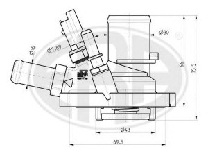 ERA 350014 termostatas, aušinimo skystis 
 Aušinimo sistema -> Termostatas/tarpiklis -> Thermostat
55193669, 55194029, 55202176, 55239819