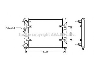 AVA QUALITY COOLING ST2023 radiatorius, variklio aušinimas 
 Aušinimo sistema -> Radiatorius/alyvos aušintuvas -> Radiatorius/dalys
6K0121253K, 6K0121253P, 6K0121253K