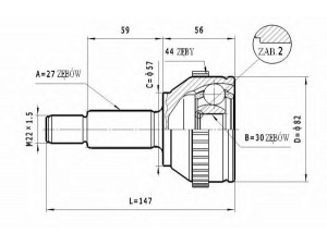 STATIM C.205 jungčių komplektas, kardaninis velenas 
 Ratų pavara -> Sujungimai/komplektas
96BG3B413AAB, 7024788, 7024787
