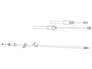KAWE FO02232 trosas, stovėjimo stabdys 
 Stabdžių sistema -> Valdymo svirtys/trosai
1711718, 6G912B700EH