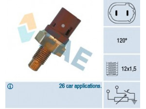 FAE 34390 siuntimo blokas, aušinimo skysčio temperatūra 
 Elektros įranga -> Jutikliai
77 00 828 565, 9144143-0, 9144143-6