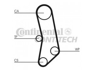 CONTITECH CT503 paskirstymo diržas 
 Techninės priežiūros dalys -> Papildomas remontas
7554701, 7554701, 7596379, 7554701